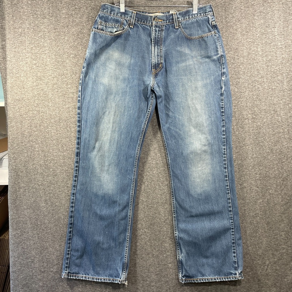 Vintage Levis 567 Low Loose Bootcut Jeans Mens 36x34 (Fits 34x32) Distressed